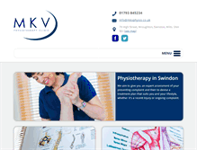 Tablet Screenshot of mkvphysio.co.uk